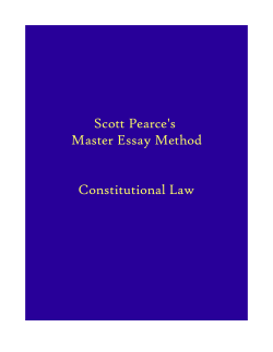 Scott Pearce`s Master Essay Method Constitutional Law