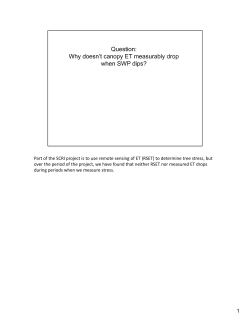 Part of the SCRI project is to use remote sensing of ET (RSET) to