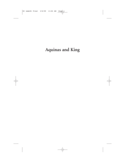 Aquinas and King - Carolina Academic Press