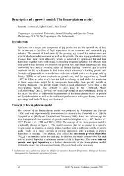 Description of a growth model: The linear-plateau model