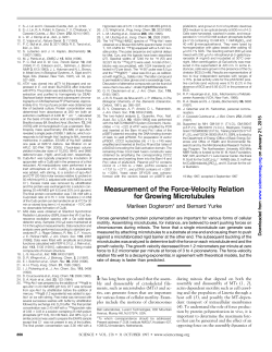 Measurement of the Force-Velocity Relation for