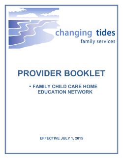 provider booklet - Changing Tides Family Services