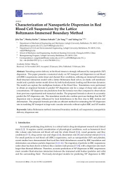 Characterization of Nanoparticle Dispersion in Red Blood Cell