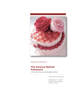 The Science Behind Patisserie