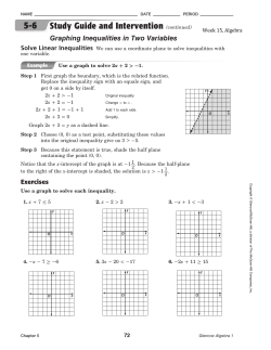 Study Guide and Intervention (continued)