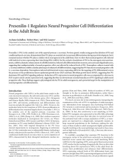 Presenilin-1 Regulates Neural Progenitor Cell Differentiation in the