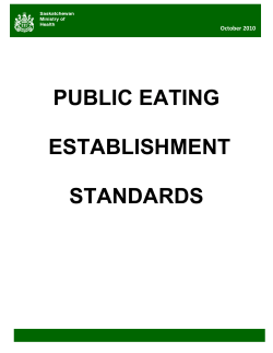 Public Eating Establishment Standards