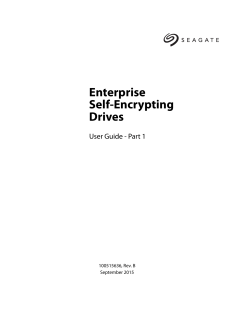 Self-Encrypting Drive User`s Guide