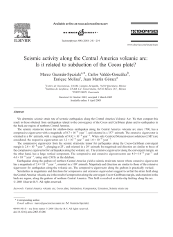 Seismic activity along the Central America volcanic arc: Is it related