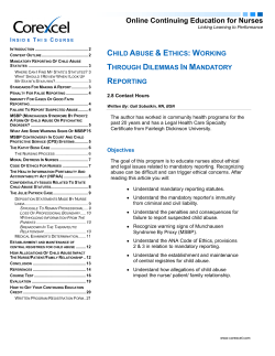 Child Abuse and Ethics