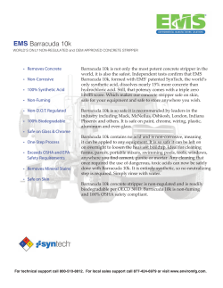 Barracuda 10K Literature WSO - Environmental Manufacturing
