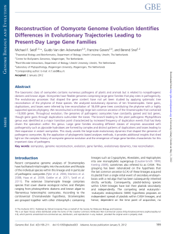 Reconstruction of Oomycete Genome Evolution Identifies