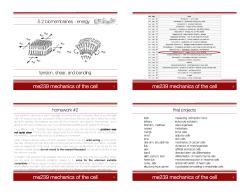 me239 mechanics of the cell me239 mechanics of the cell me239
