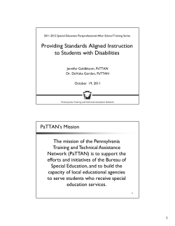 Providing Standards Aligned Instruction to Students with Disabilities