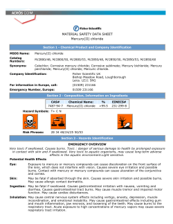 MATERIAL SAFETY DATA SHEET Mercury(II) chloride