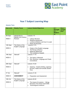 English Curriculum Plans
