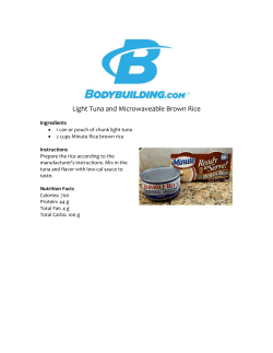 Light Tuna and Microwaveable Brown Rice