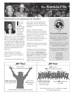 JRF Newsletter Fall 2011 View