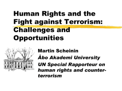 Presentation by Martin Scheinin