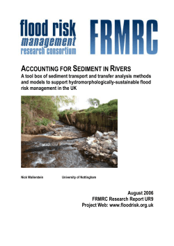 accounting for sediment in rivers