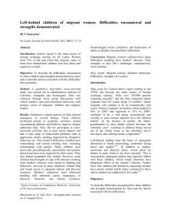 Left-behind children of migrant women