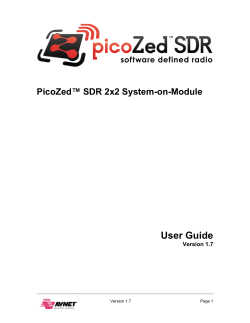 PicoZed SDR 2x2 SOM User Guide v1.7