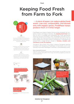 Keeping Food Fresh from Farm to Fork