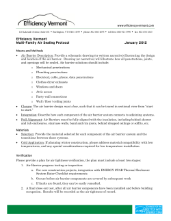 Multifamily Air Sealing Protocol