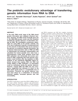 The prebiotic evolutionary advantage of