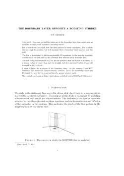 THE BOUNDARY LAYER OPPOSITE A ROTATING