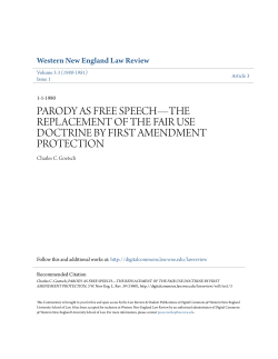 parody as free speech—the replacement of the fair use doctrine by