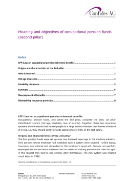Meaning and objectives of occupational pension funds