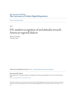ESL student recognition of and attitudes towards American regional