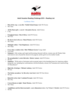 Adult Vacation Reading Challenge 2010 &ndash; Reading List Caribbean