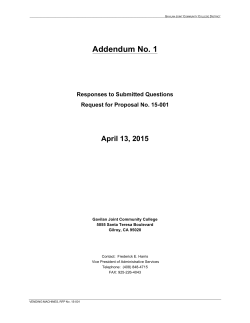 Addendum No. 1 - Gavilan College