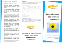 Information about Depression and Our Services