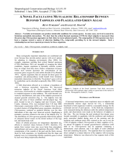 A Novel Facultative Mutualistic Relationship Between Bufonid