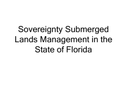 Sovereignty Submerged Lands Management in the State of Florida