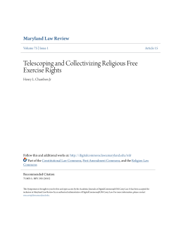 Telescoping and Collectivizing Religious Free Exercise Rights