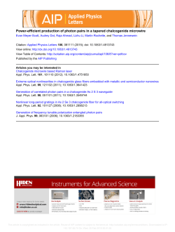 Power-efficient production of photon pairs in a tapered chalcogenide