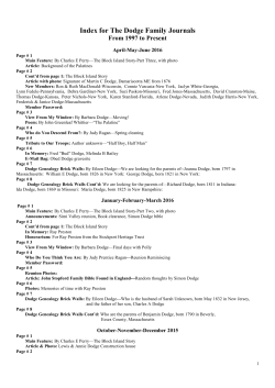 journal Index 06182016 - The Dodge Family Association