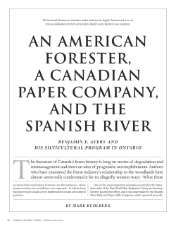 an american forester, a canadian paper company, and the spanish