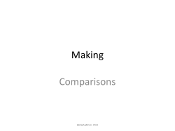 Making Comparisons
