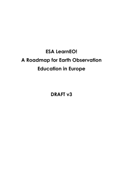 ESA LearnEO! A Roadmap for Earth Observation Education in