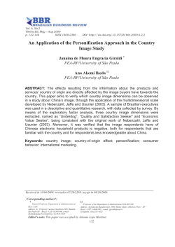 An Application of the Personification Approach in the Country Image