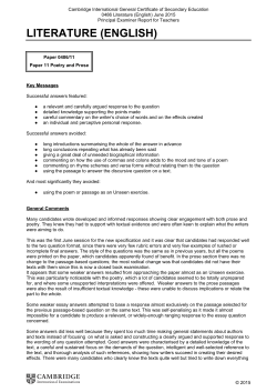 June 2015 Examiner Report