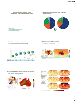 Extremophile Plants As Guides Toward Development of More