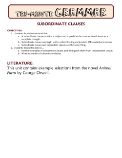 subordinate clauses
