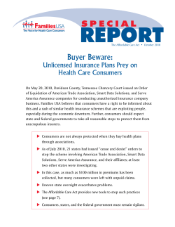 Unlicensed Insurance Plans Prey on Health Care