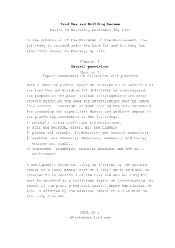 Land Use and Building Decree
